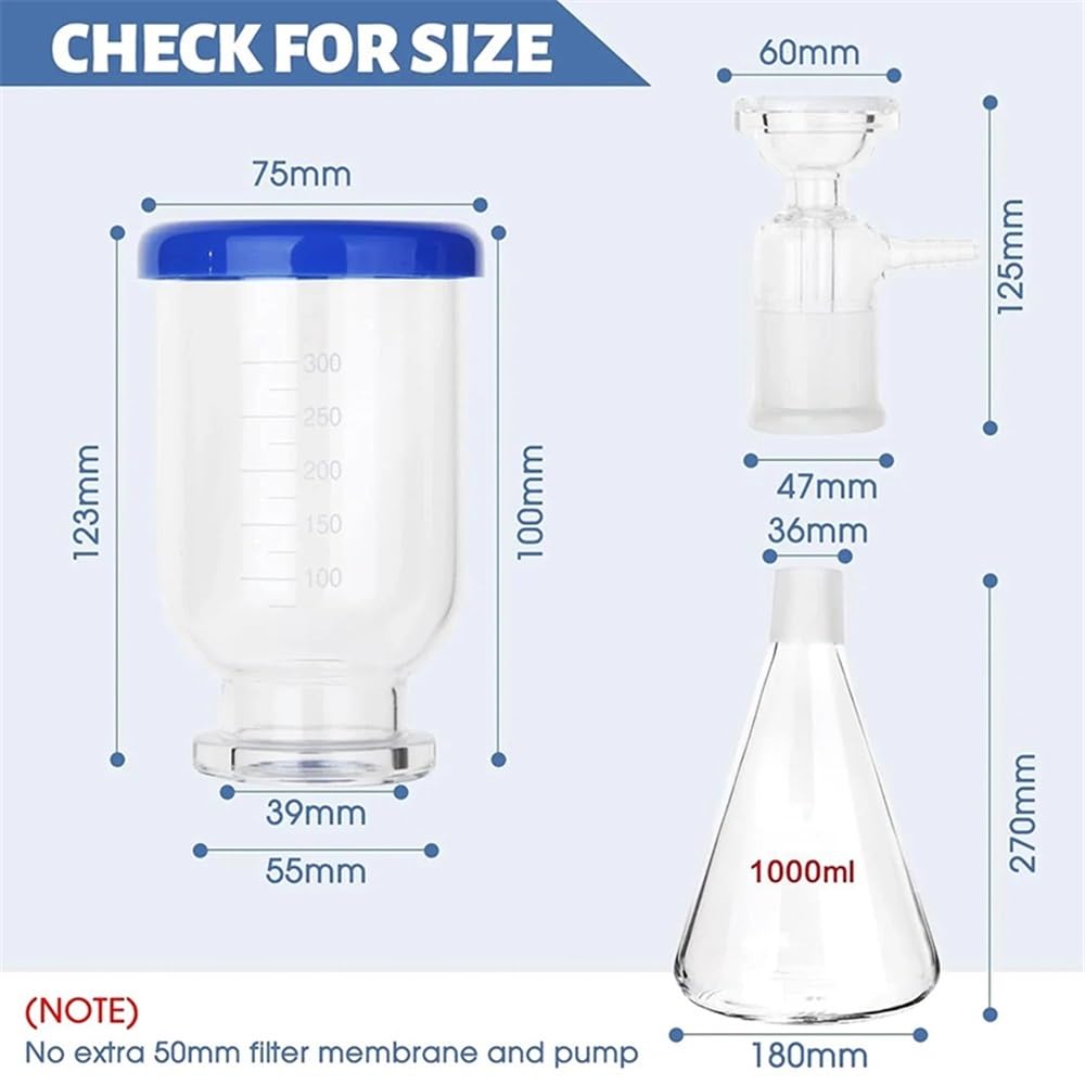 Szkło laboratoryjne laboratorium próżniowe 250 ~ 2000 ml z lejkiem 300 ml i pompką próżniową (250 ml)
