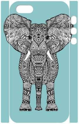 Elephant 3D DIY Custom Durable Hard Plastic Case Cover LUQ300124 For Iphone 5,5S