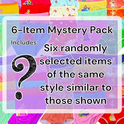 ToBeInStyle Girls' Pack of 6 Random Assorted Print Cotton Bikini Panties2