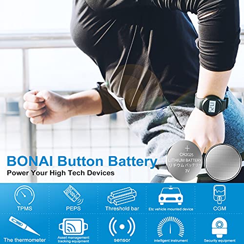 Bonai Cr2025 3V Lithium Battery Coin Cell Batteries-30 Count, Premium Button Battery Long Lasting For Keyfob Key, Remotes Control, Watches (5-Year Shelf Life) #TOP2