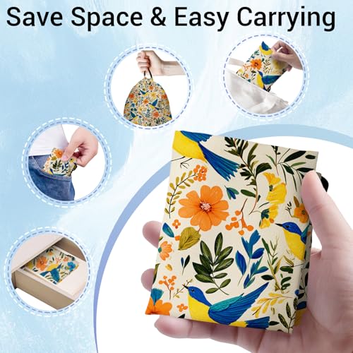 Image of Wildflower Birds Gymnastics Grip Bag Small Adjustable Athlete String Bag for Gym Sports Grip