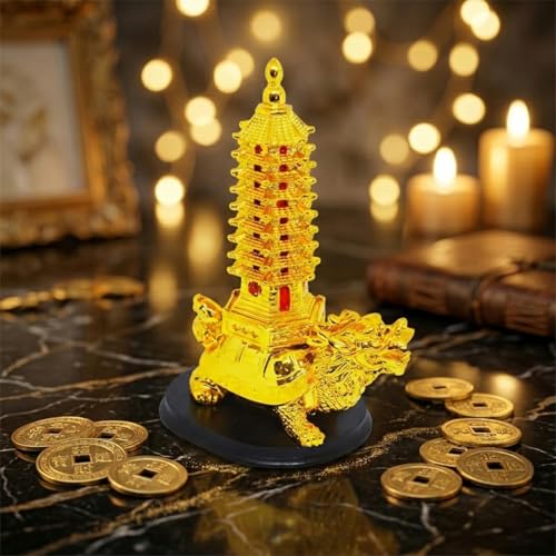 Image of Fengshui Education Tower Academic Success for Children (Education Tower On Dragon) Home, Office, Room Decor Decorative