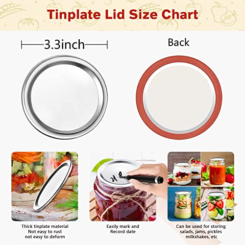 Aliggbent A0017 Wide Mouth Canning Lids 150 Pcs Split-Type Lids thumb #1