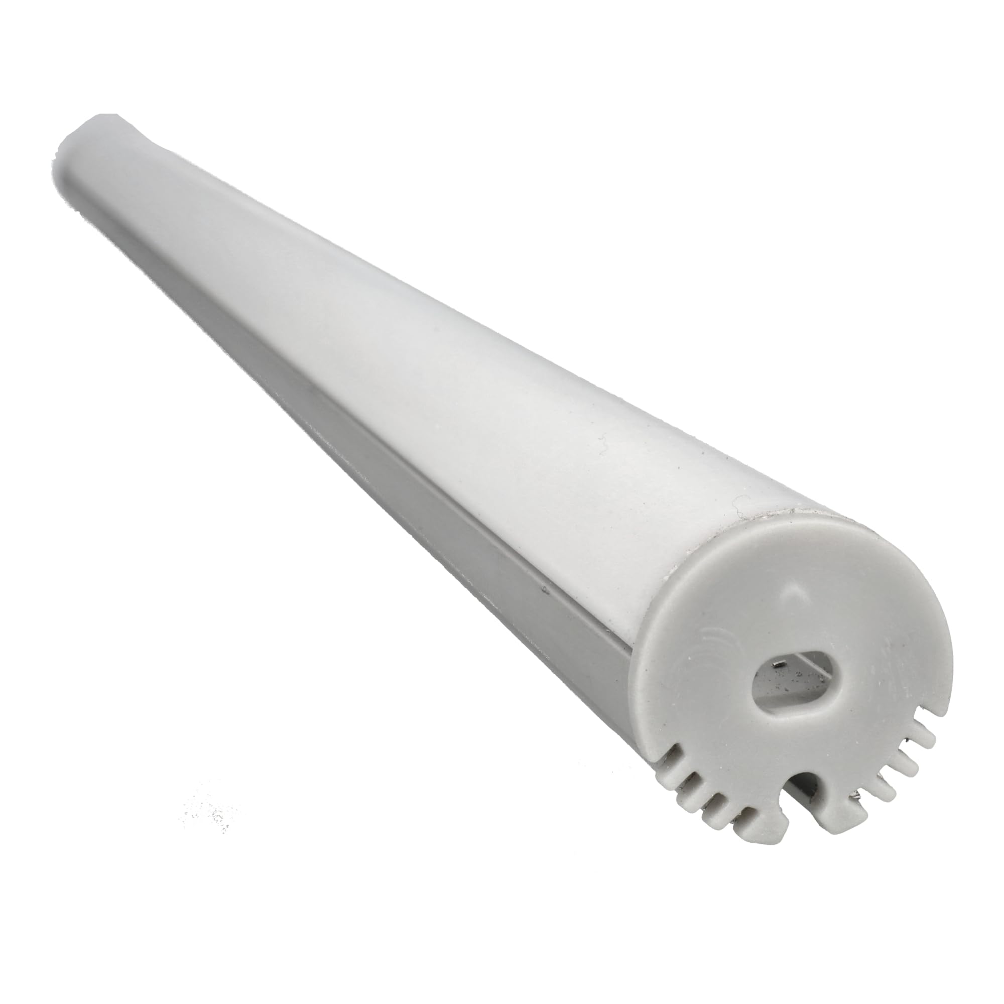Jandei Confezione da 6 profili 1 metro forma tubolare per strisce LED, posizionamento sospeso o superficie, realizzati in alluminio grigio. Includono diffusore traslucido rotondo e tappi terminali