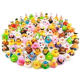 XY-WQ 100 Pack Rubber Duck for Jeeps Ducking, Baby Bath Toy Assortment