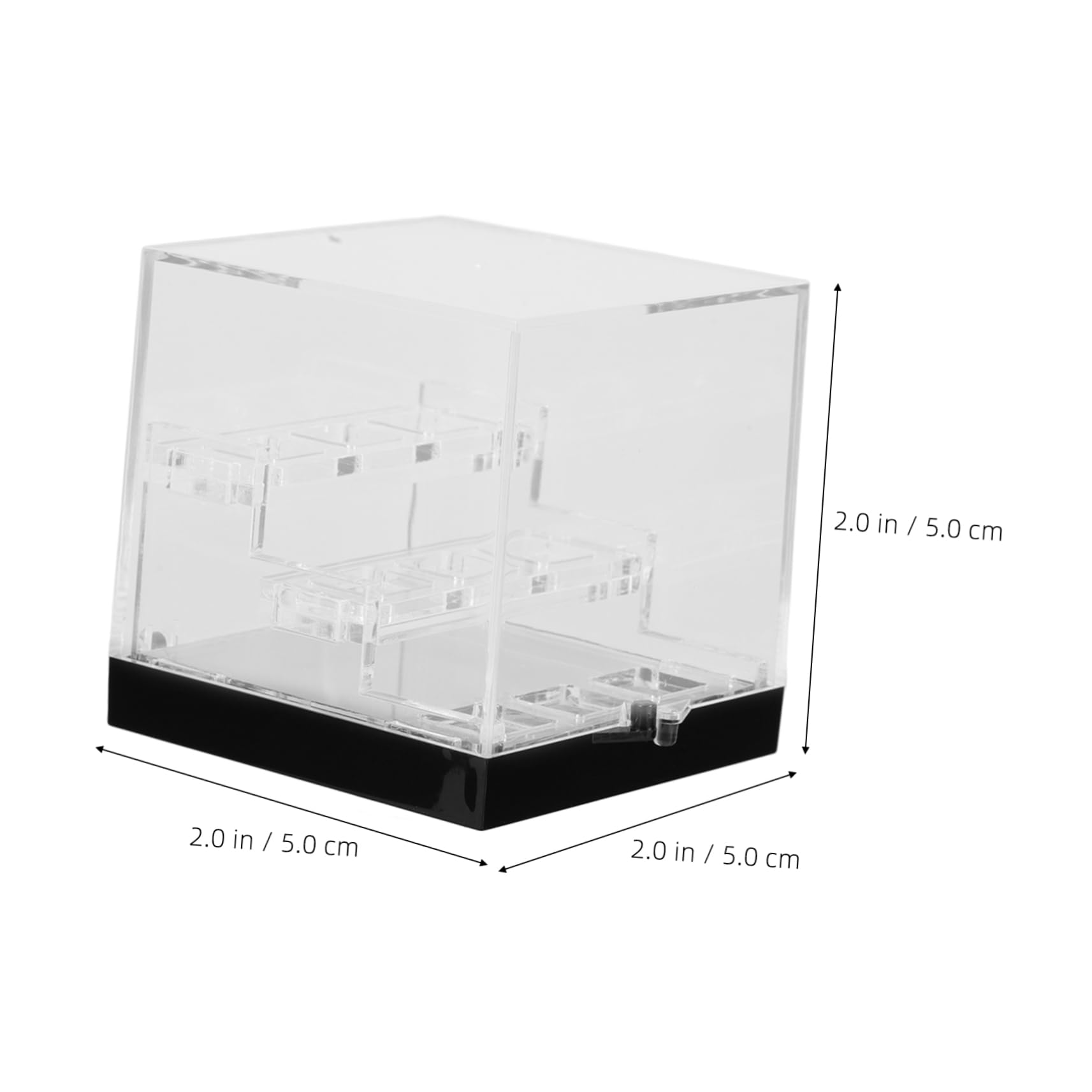 OUNONA Acrylic Display Box 3 Tier Riser Gemstone Organizer Box for Jewelry Coins Small Acrylic Display Case