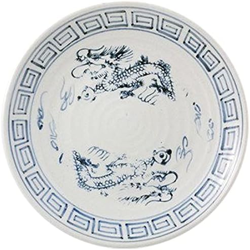 せともの本舗 Set of 10 Shoryu Round 7.5 Plates, 8.9 x 1.2 inches (22.6 x 3 cm), Chinese Open, Ramen Shop, Chinese Tableware, Asian Cuisine, Restaurant, Commercial Use,