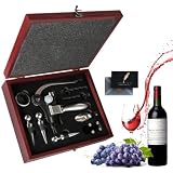 Sacacorchos Set Vino Accesorios 11 Pzs Abridor de Vino,Set de Accesorios para Vino,abridor de vino de conejo,Abridor de Vino,con Caja Regalo,Juego de sacacorchos para amantes del vino