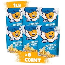 Kernel Seasons Popping Corn Popcorn, Resealable Pouch, 1 Pound Pack of 6