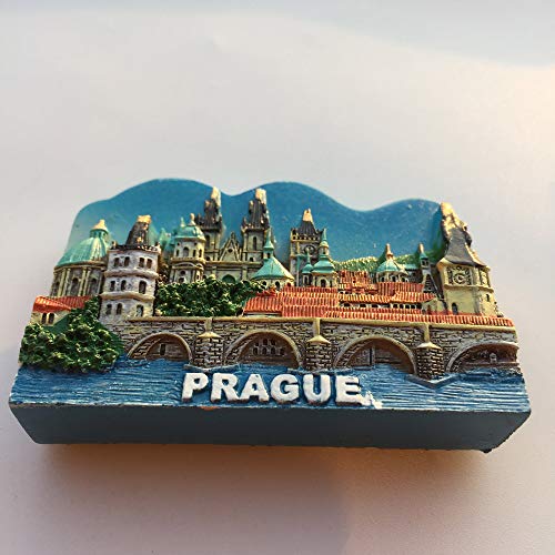 Imán para refrigerador 3D Prague Czech resina miniatura 2