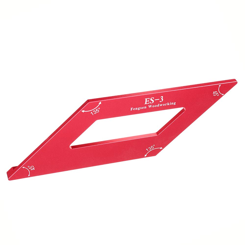 Règle d'angle de marquage à 45 degrés en alliage d'aluminium Es-3 règle parallèle avec outil de traçage de mesure de travail du bois de Base
