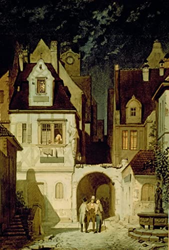 Tableau un coin d'une allemande par Carl Spitzweg poster vintage pour décoration chambre