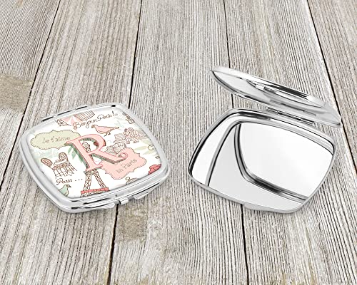 Espejo compacto redondo para maquillaje de viaje miniatura 3