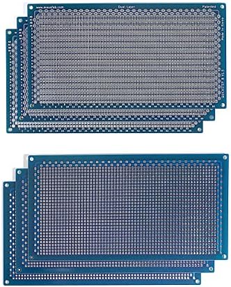 QuickStep Board 3PCS - Equipped with Patterns for Quick and Easy Connection - 6.8in X 3.6in Double Sided PCB Prototype Board Prototyping Board Solder Board Perf Board