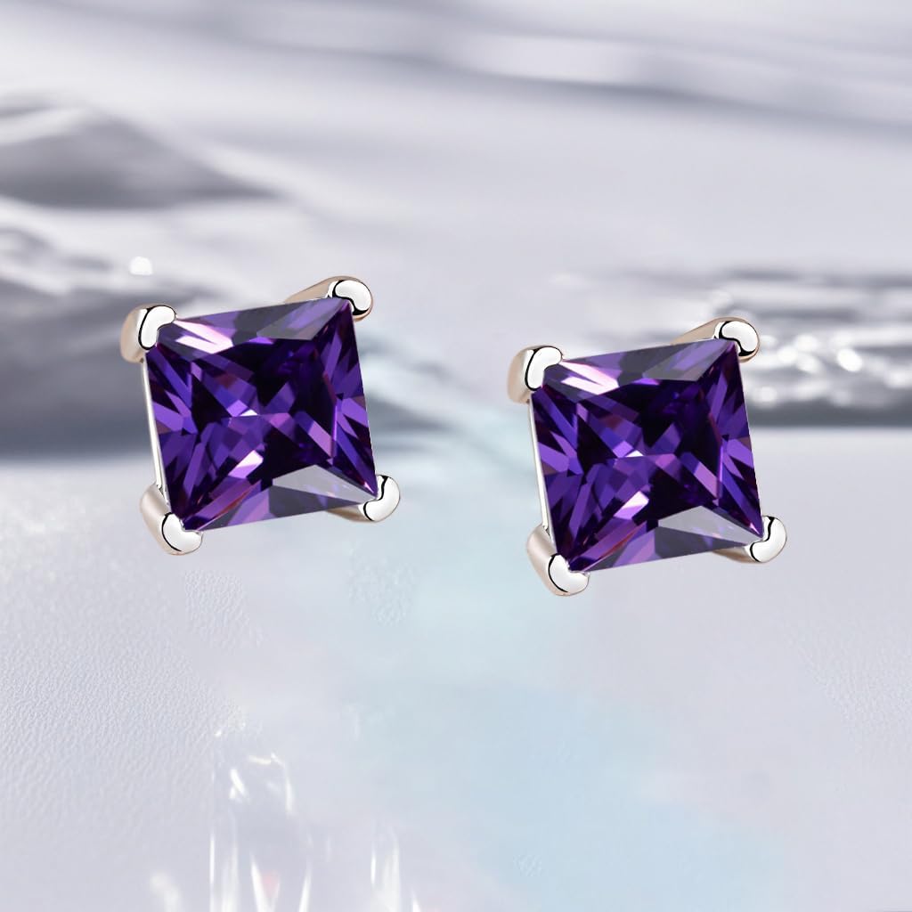 Moissanite Stud Earrings for Women, 0.8-2ct D Color, VVS1 Clarity, White Gold-Plated 925 Sterling Silver Stud Earrings, Anniversary Birthday for Women Men - Image 4