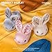 Fadezar Toddler House Slippers - Warm Bunny Winter Slippers for Girls Boys - Soft Plush Indoor Rabbit Slipper With Cover Heel - Pink 11.5-12 Little Kids CN 190