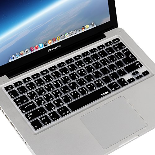 Xskn Arabic Language Silicone Keyboard Skin Cover For Macbook Air 13 & Macbook Pro 13 15 17 (Us & European Iso Keyboard) (Black) #TOP2