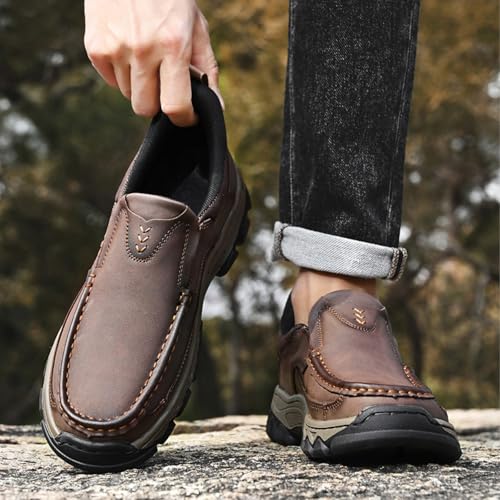 Enjerr Orthopedic Shoes Men,Enjerr Orthopedic Shoes,Men's Comfortable Casual Genuine Leather Slip on Loafers2