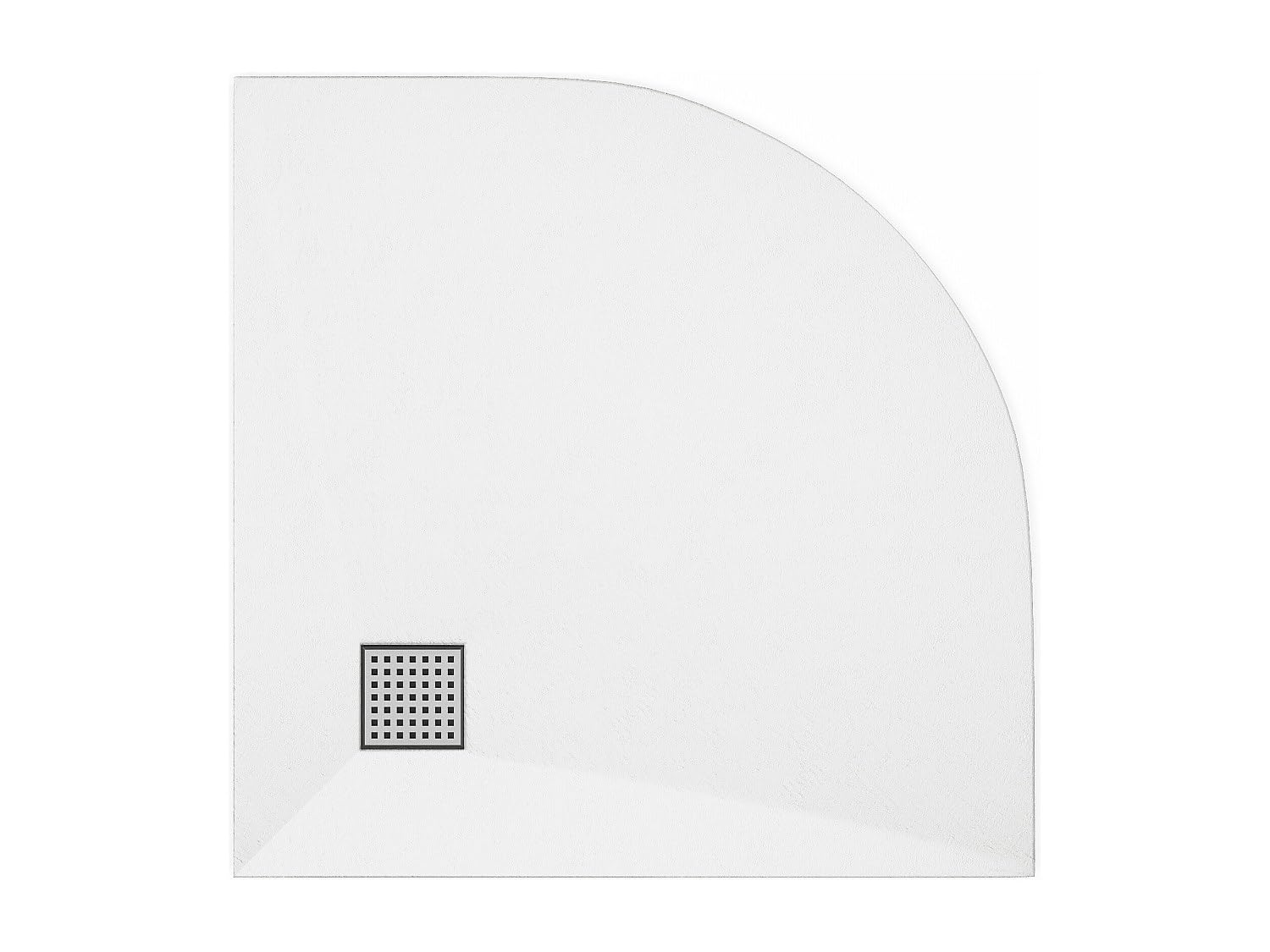 Vente-unique - Plato de ducha Syforsa - L 80cm x A 80cm x H 2.6cm - resina - blanco
