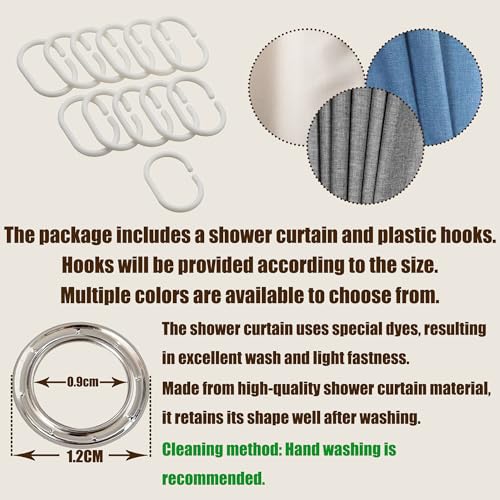 Rideau de douche de haute qualité en textile polyester imperméable gris 80x135 - 8