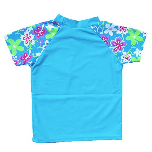 Image of Girls Two Piece Swimsuit Floral UPF 50+ Rash Guard Set Kids Beach Swimwear