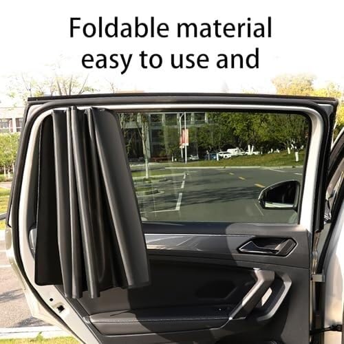 Sonnenschutz Auto 4er-Pack Sonnenschutz Für Auto-Seitenfenster – Wärmeisolierend, Lichtdicht Und UV-Schutz Mit Magnetischem Design Sonnenblende(Color)