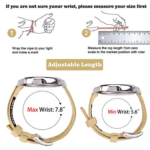 Image of Ritche Christmas Gift Canvas Vintage Quick Release Watch Band 18mm 20mm 22mm 24mm Replacement Watch Straps for Men Women, White Elephant Gifts, Stocking Stuffers for Men, Father's Day gifts