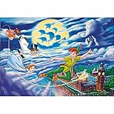 5Dダイヤモンドモザイクアート塗装 ピーターとパンとウェンディとダーリンダイヤモンドペインティング 全面貼り付け型DIY絵画かわいい手作りおしゃれアート装飾キット(特別活動) 30x40 cm