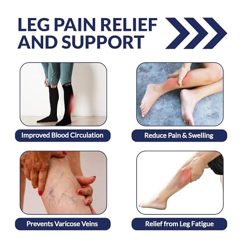 Image of SB SOX Compression Socks for Men & Women (20-30mmHg) - Best Compression Socks for Travel, Medical, Sports, Wide Calf Fit, and Daily Wear