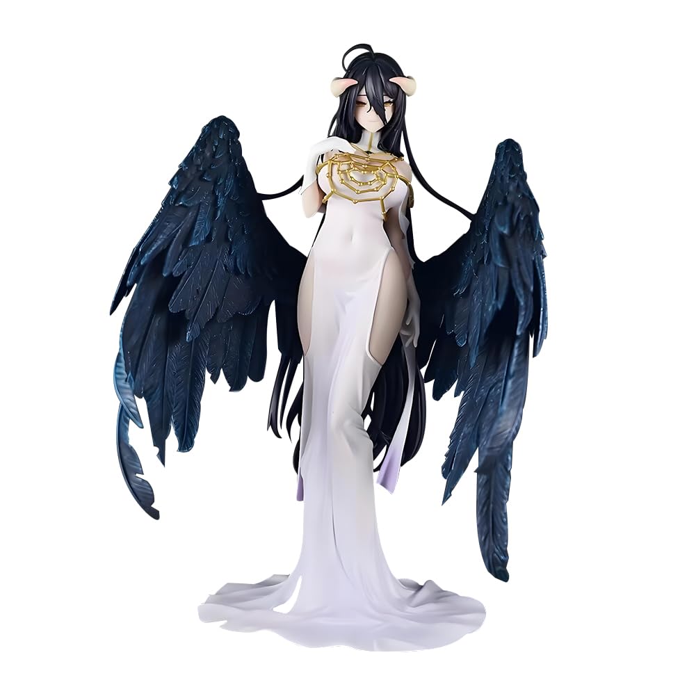 Anjinguang Albedo Figure, Anime Albedo Action Figure, Standing Position Model PVC Statue, Manga Girl Figurine 23.5cm Collectible Desktop Decoration Model