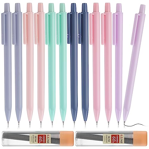 12 パステルシャープペンシル HB芯120本入り かわいいシャープペンシル 0.5mm エステティックアーティストペンシル 色鉛筆描画&ライティング用 学校やオフィス用品用