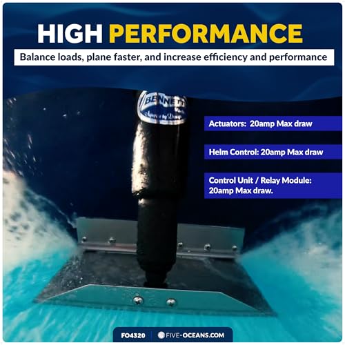 Image of Bennett Marine Electric Trim Tab System 12 inch x 9 inch, Complete Kit 12V