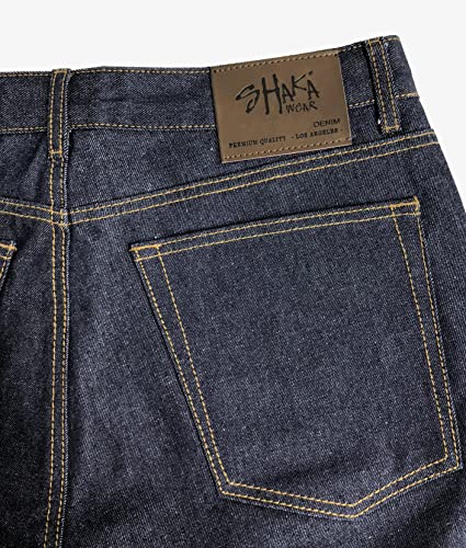 Shaka Wear Mens 12 oz Raw Denim Pants Classic Straight Rigid Jeans 30~444