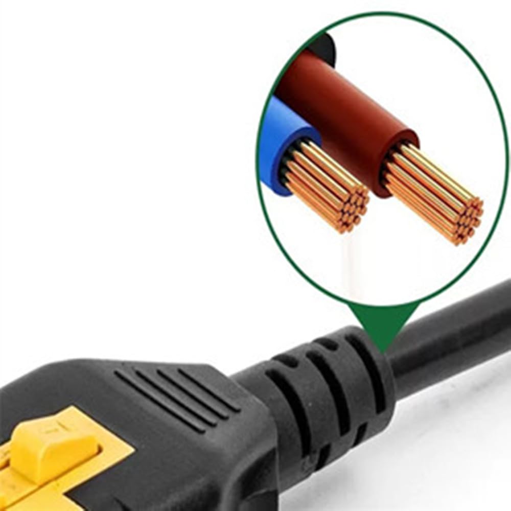 C13 - C14 Verlengkabel - Dual IEC Lock - 3 x 1mm2 - 3 meter - Zwart