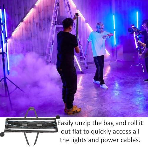 Bolsa para dos luces LED de 4 pies acolchada con bolsillo con cremallera 5