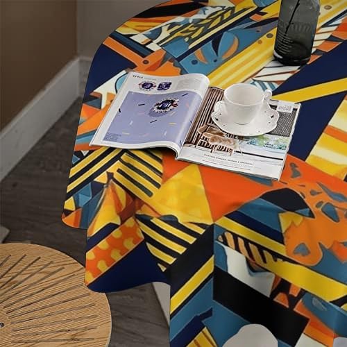Nappe de table ronde imperméable pour protéger des taches de graisse - 8