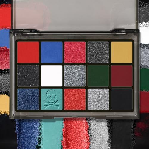 Image of UCANBE Halloween Eyeshadow Palette, 15 Colors Matte Shimmer Metallic Eye Shadow Palette, Highly Pigmented Blendable Makeup Palette for Cosplay, Costume Party, Gothic Smoky Eye & Festival Makeup