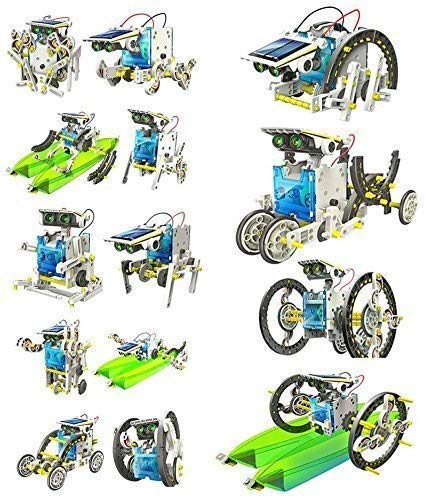 13 in 1 DIY Solar Robot Kit for Kids Ages 10-16, Educational STEM Building Toys to Construct Solar-Powered Boat, Car, Crab, Dog, Turtle, Robot & More - Engineering Kit for Boys & Girls 1
