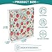 ALAZA Strawberry Blossom Blue 3 Ring Binder Holds of 200 Sheets Fits Letter Sized Paper D-Ring Organizer for School Home Work Office 1 Pack