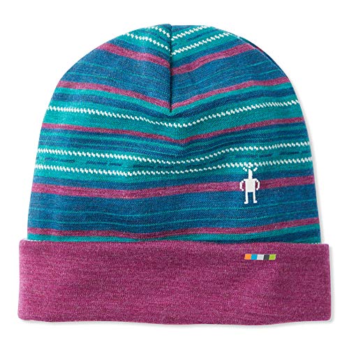 Smartwool Unisex Pattern Cuffed Beanie - Merino Wool 250 Reversible Hat for Men and Women Peacock...