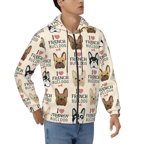 Sweat bouledogue français homme idéal pour vos sorties décontractées et voyages