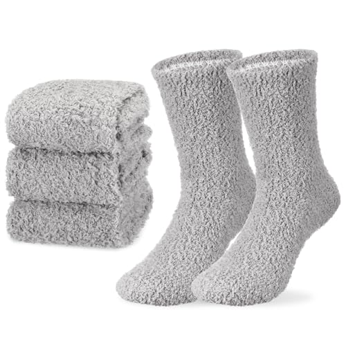 Boyiee 3 Pairs Fuzzy Bed Socks