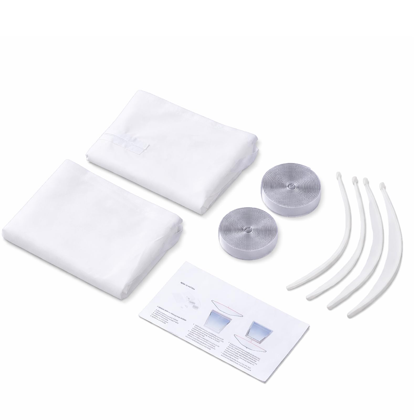 Fensterabdichtung Klimaanlage für Dachfenster & Kippfenster, 460 cm AC Fensterabdichtung mit Reißverschluss für Mobile Klimageräte, Universal Airlock Fenster Kit (190cm)
