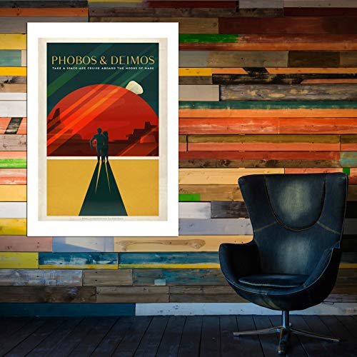 Impression d'art encadrée SpaceX Mars Phobos et Deimos Spiffing Prints XL - 6
