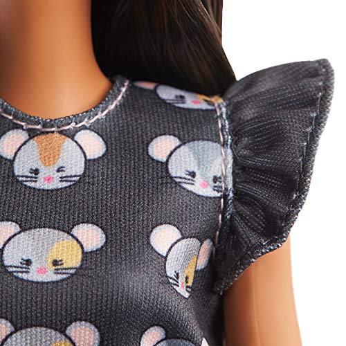 Barbie GYB01 - Fashionistas Puppe (graues Kleid mit Mausaufdruck), Spielzeug für Kinder von 3 bis 8 Jahren – Bild 6