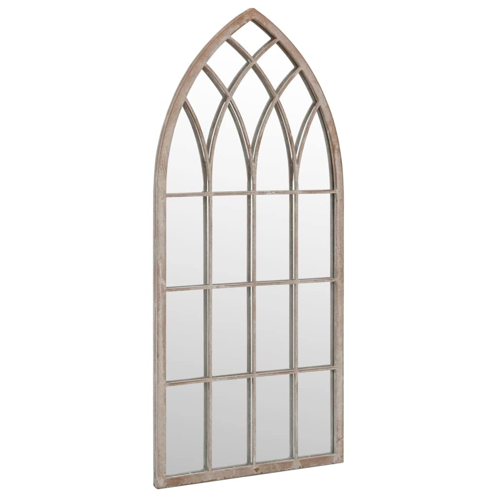 KGHFDVB Rust Effect Iron Mirror 100x45 cm, Decorative Indoor Wall Mirror with Antique Appearance, Durable Iron Frame for Home Decor