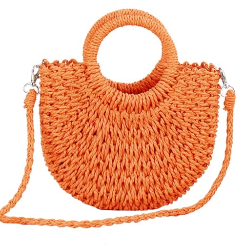 Small Straw Clutch Woven Purse Cute Womens Handbag Purse Small Summer Beach Bags Straw Shoulder Crossbody Bag