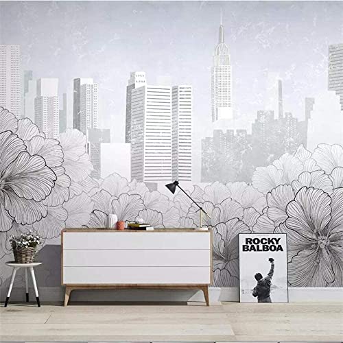 Papier peint 3D fleurs architecturales géométriques décor mural salon 300x210