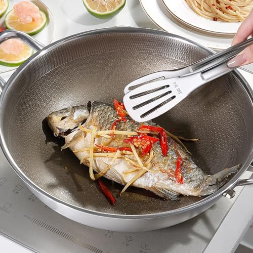 Wok de acero inoxidable 34 cm sin tapa miniatura 6