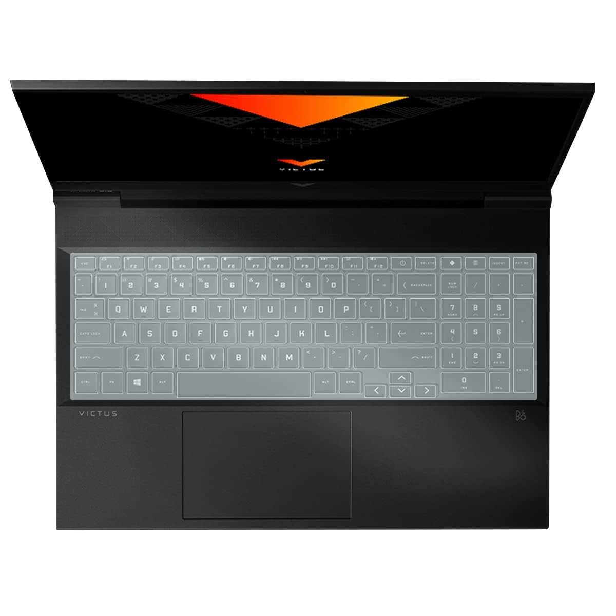 Silicone Keyboard Skin Cover for HP Victus 15 (15.6 inch) & HP Victus 16 (16.1 inch) Gaming Laptops (Clear)